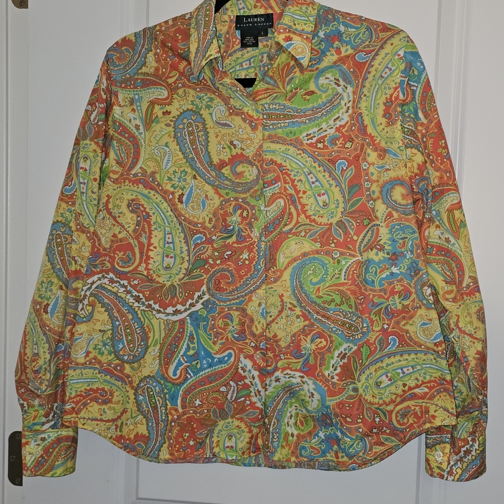 Ralph Lauren Colorful Paisley Cotton Shirt